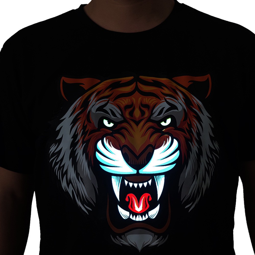 тениска тигър led мигащо осветление тениска