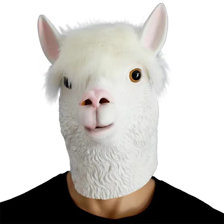 маска алпака лице глава силиконова маска