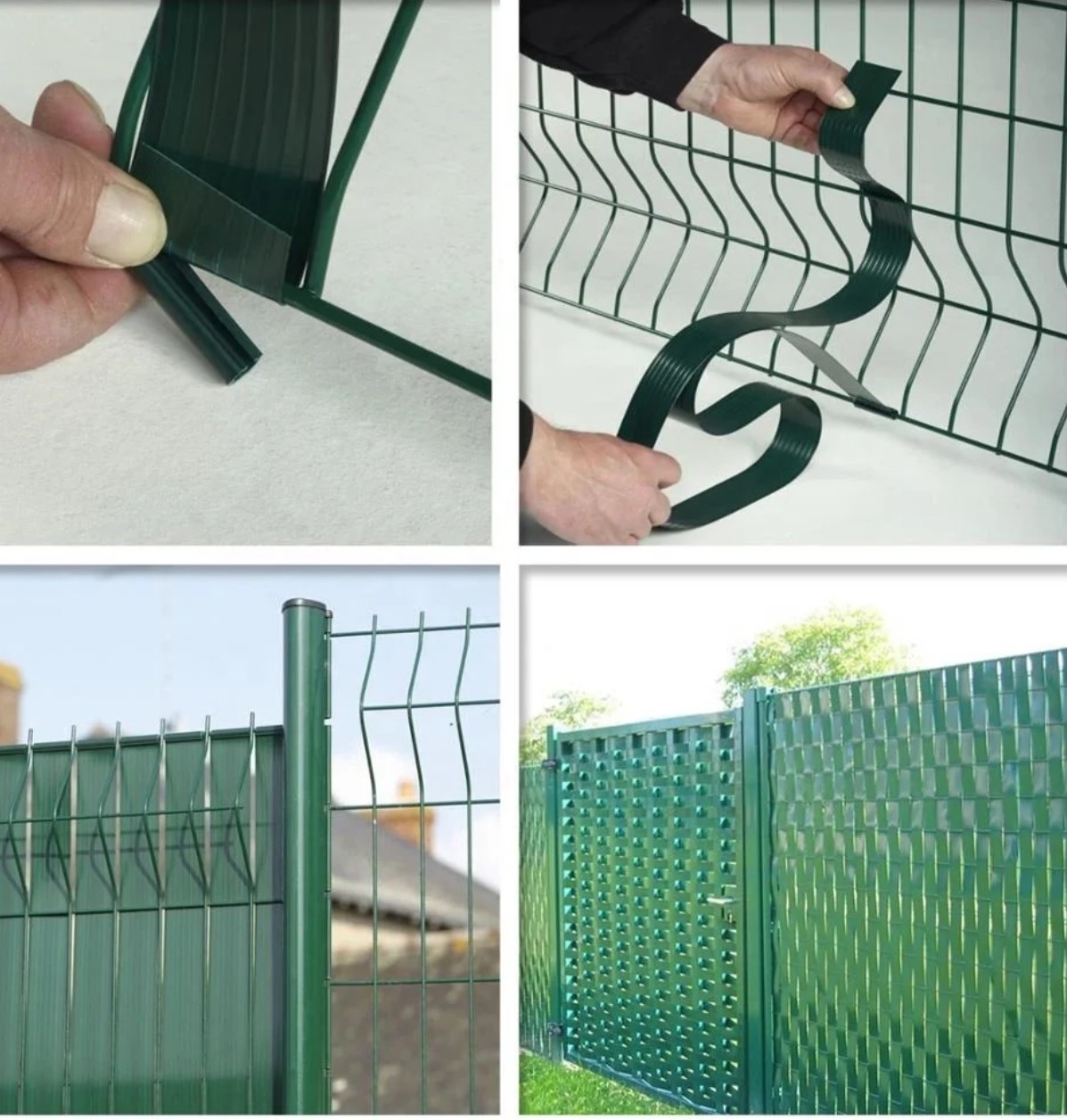 изпълва оградата с пластмаса PVC сив антрацит ral 7016