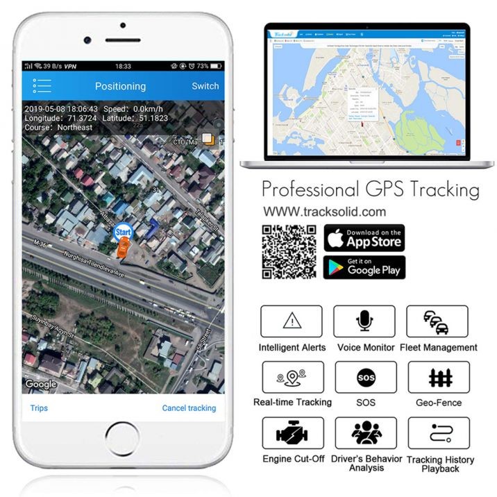 tracksolid - приложение за проследяване на движението на камерата