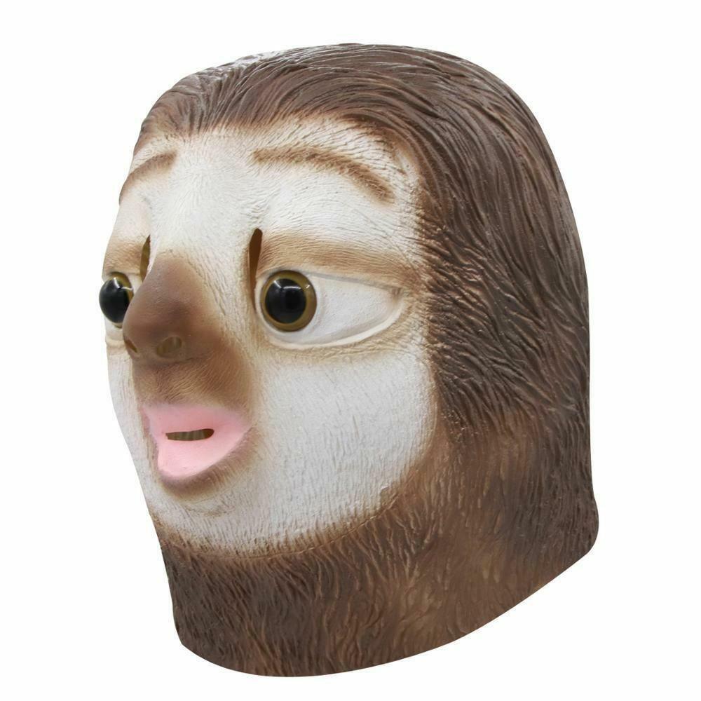 Силиконова латексова маска за глава на ленивец