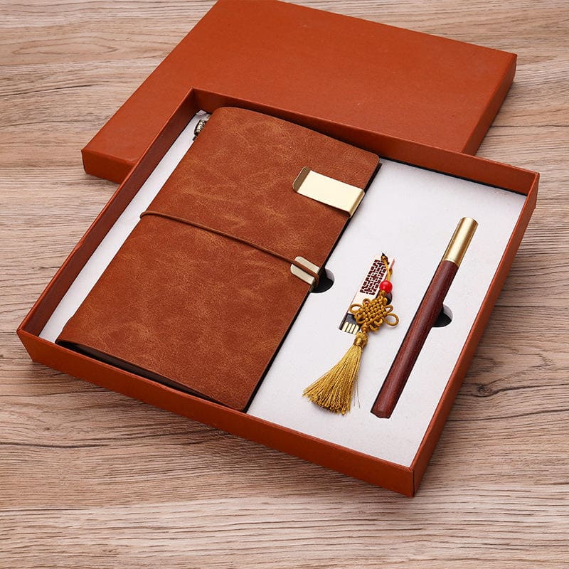 подаръчен комплект писалка запис луксозен стилен подарък за мъже жени дървени