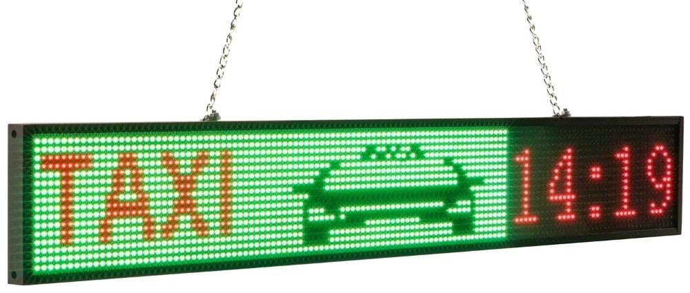 автомобилен светодиоден панел цветен дисплей за такси