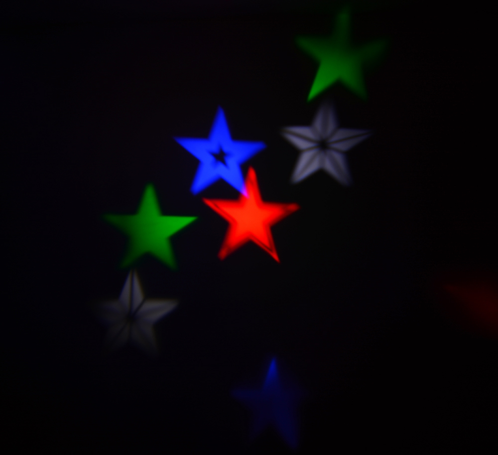 Прожекция на звезди за градината (на открито) - Прожектор с цветни звезди