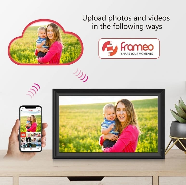 цифрова фото рамка за снимки wifi приложение сензорен екран 15"