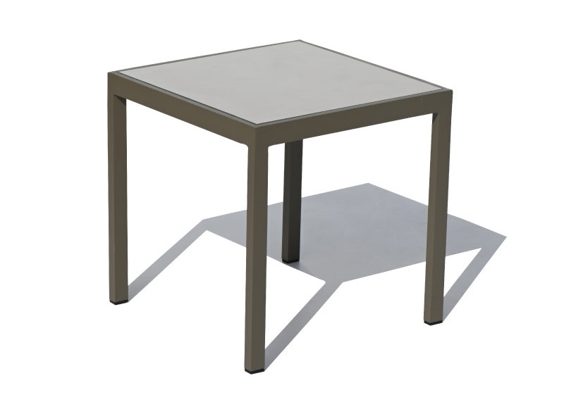 Малка удобна алуминиева маса за тераса Luxurio Damian с минималистичен дизайн