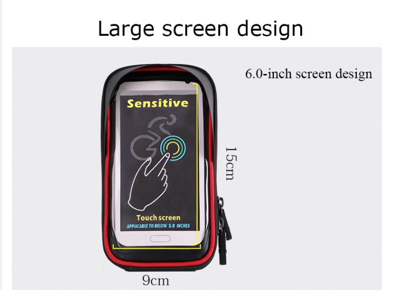 голям екран TPU сензорен екран чанта за велосипед