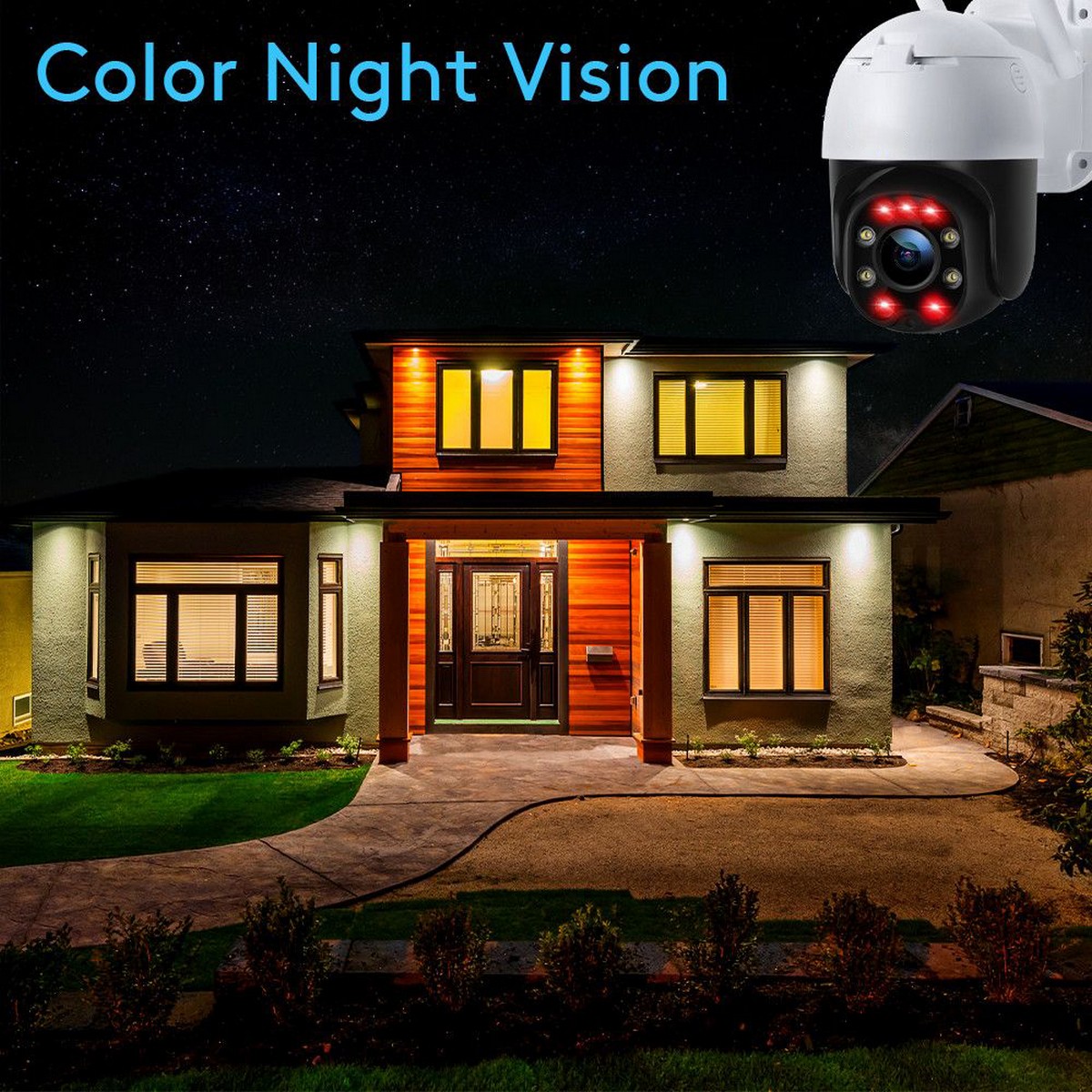 IP камера за нощно виждане - оцветени инфрачервени светодиоди