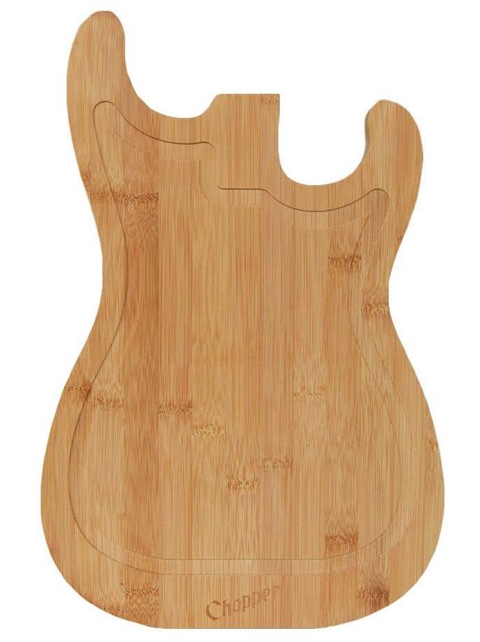 дървена дъска за рязане във формата на китара