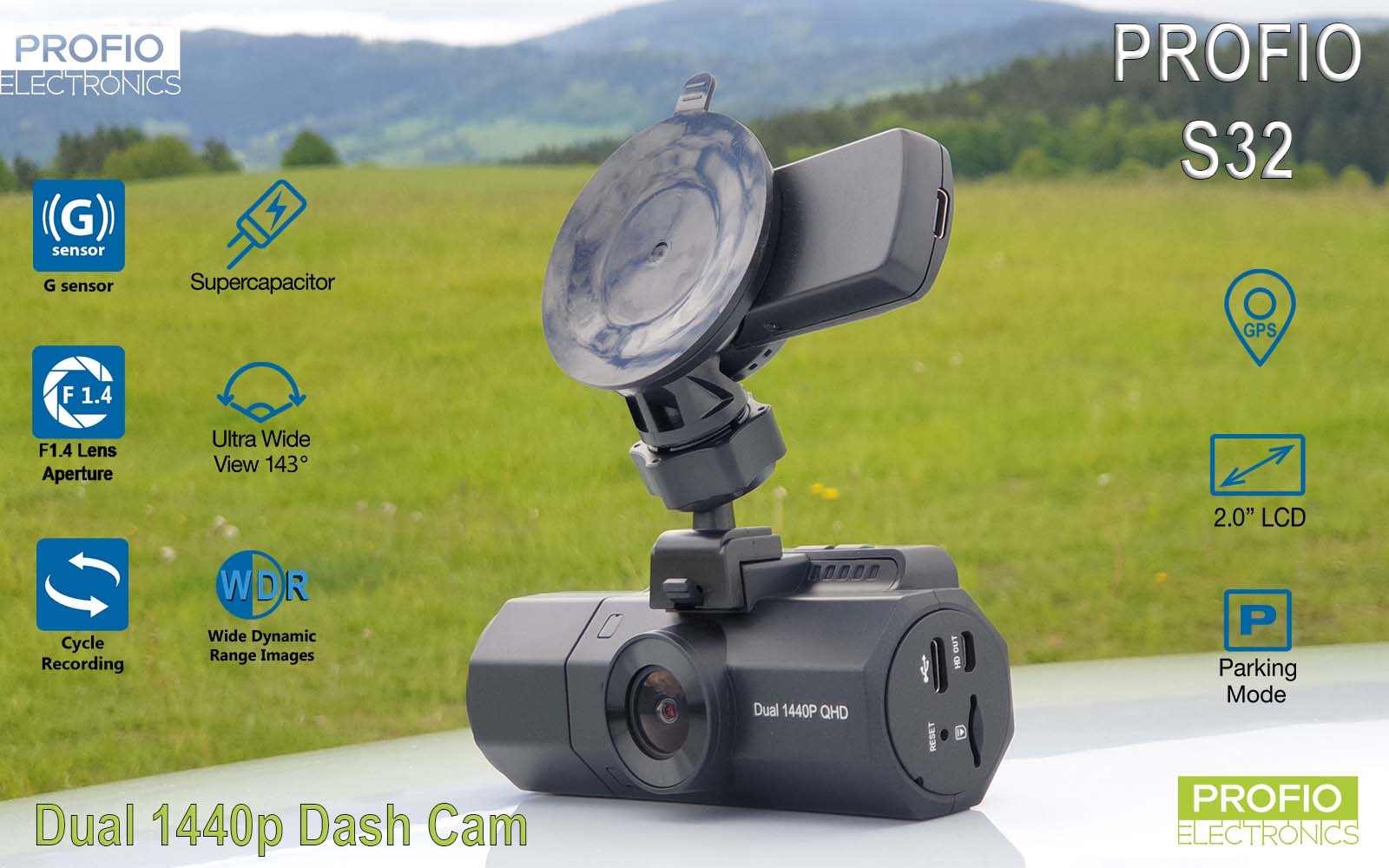 2 канална камера за кола Profio S32