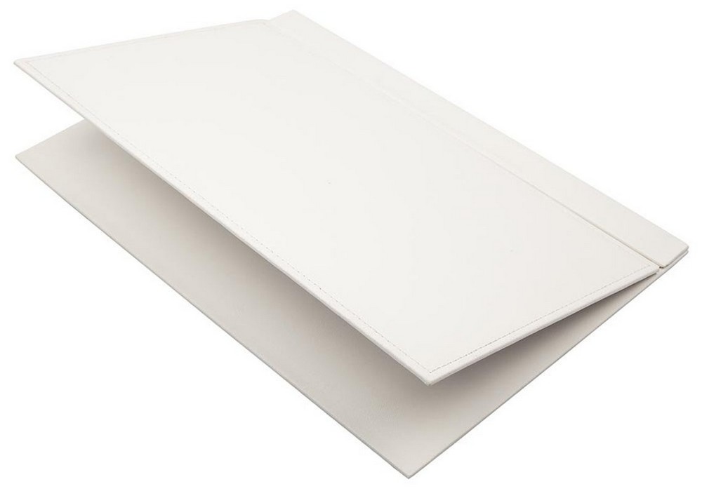 бяла кожена подложка за маса за офис