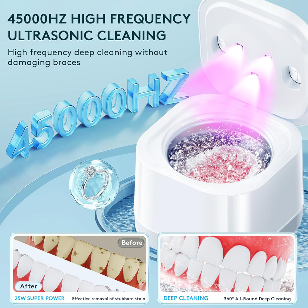 Препарат за почистване на зъбни протези - почистване с четка, апарат за почистване на звукови фиксатори
