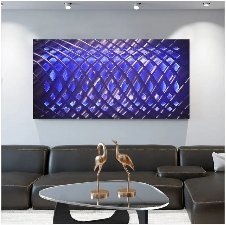 метални стенни картини с дистанционно LED подсветка