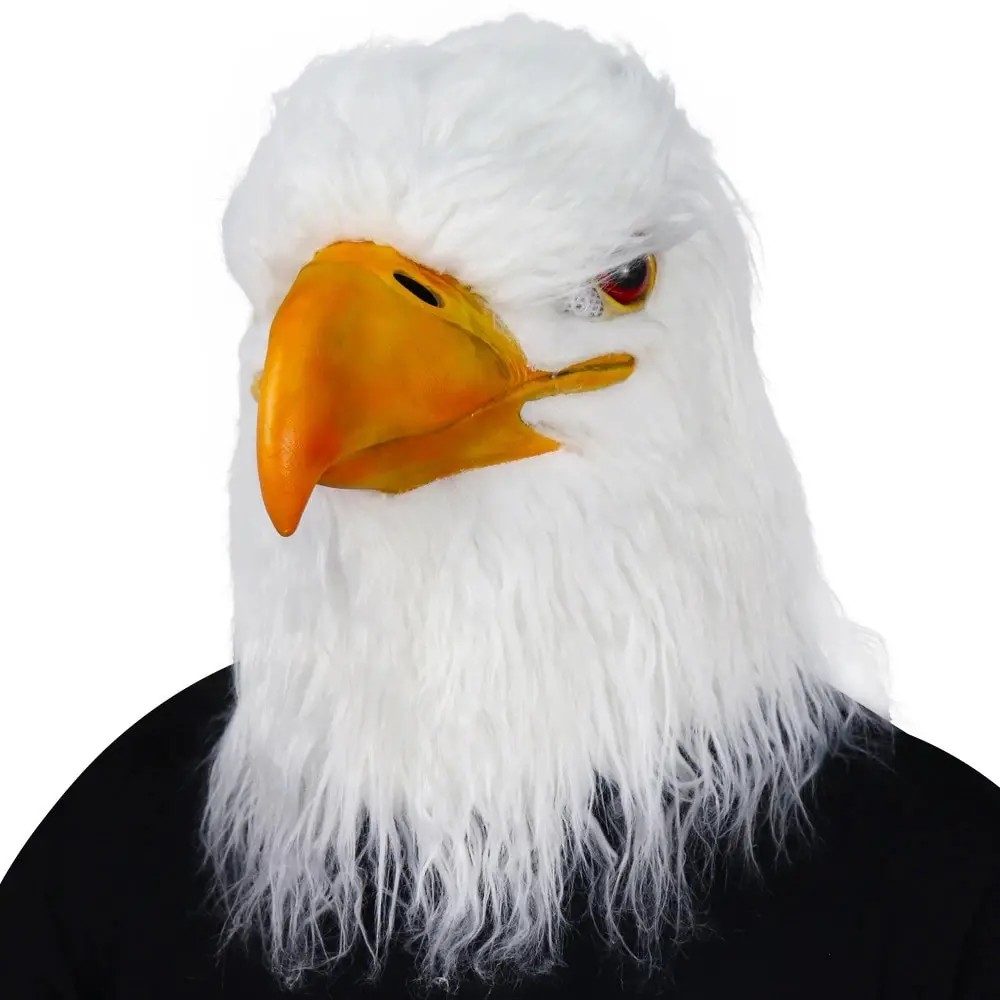 бял орел силиконова маска лице глава