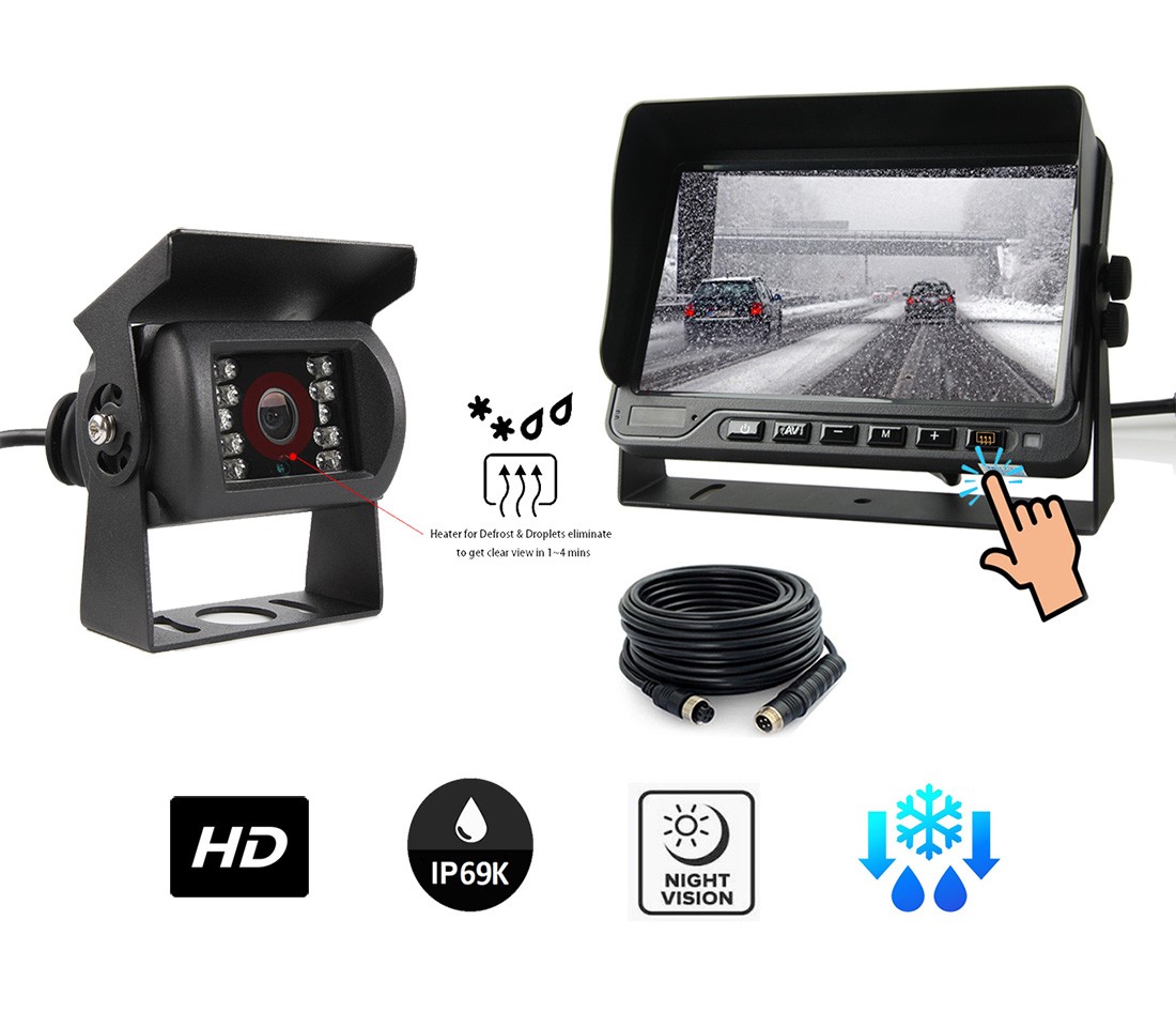 Комплект камера - задна DEFROST автомобилна HD камера + 7" водоустойчив монитор