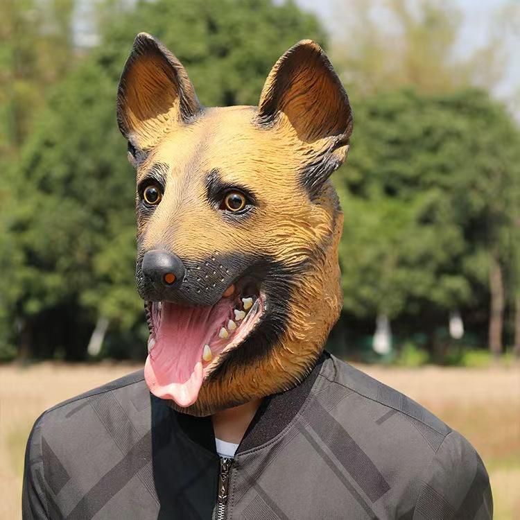 маска за лице на куче силиконова латексова карнавална хелоуин