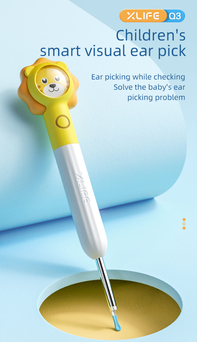 детски Уред за почистване на уши с wifi връзка за деца с камера в ухото