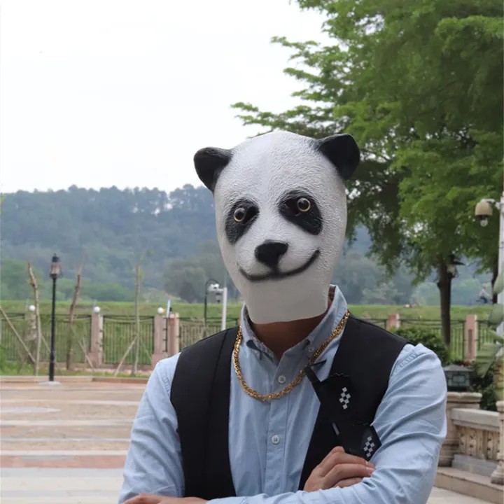 панда силиконова маска лице и глава