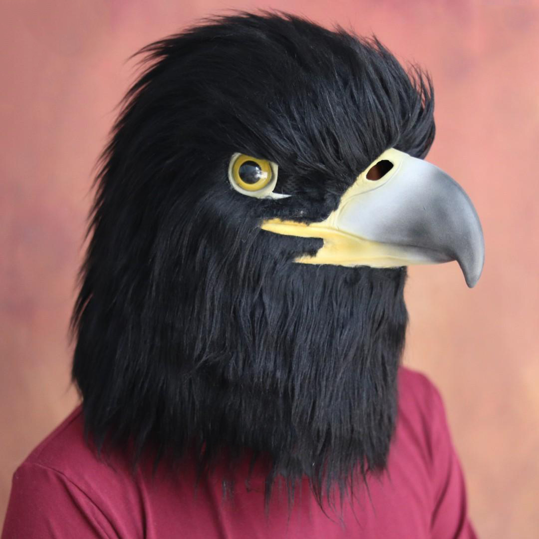 маска за лице с черен американски орел Хелоуин