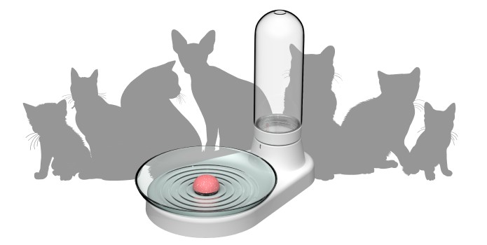 воден резервоар за котка - тава автомат
