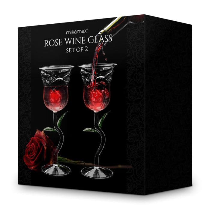 комплект розови чаши за вино